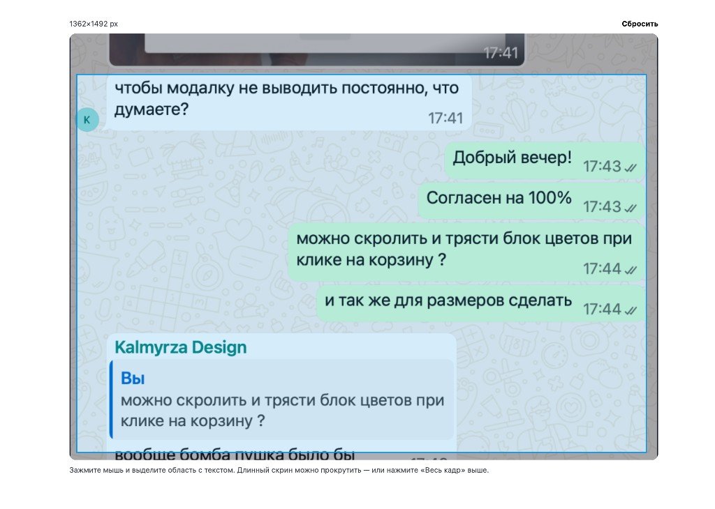 Превью скриншота чата в инструменте распознать текст с изображения
